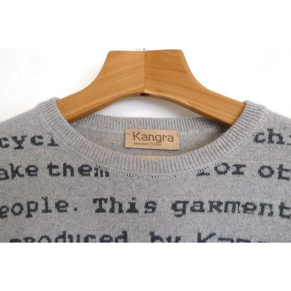 KANGRA Italy Recycled Cashmere Print Crewneck Sweater Farfetch YOOX 42 XS $518 - Picture 4 of 12